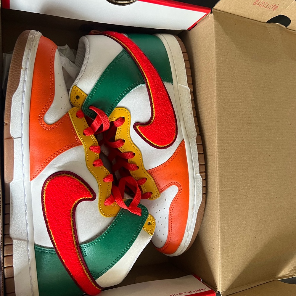 Nike Kids Colorful Sneakers - Red, Green, Orange, Yellow